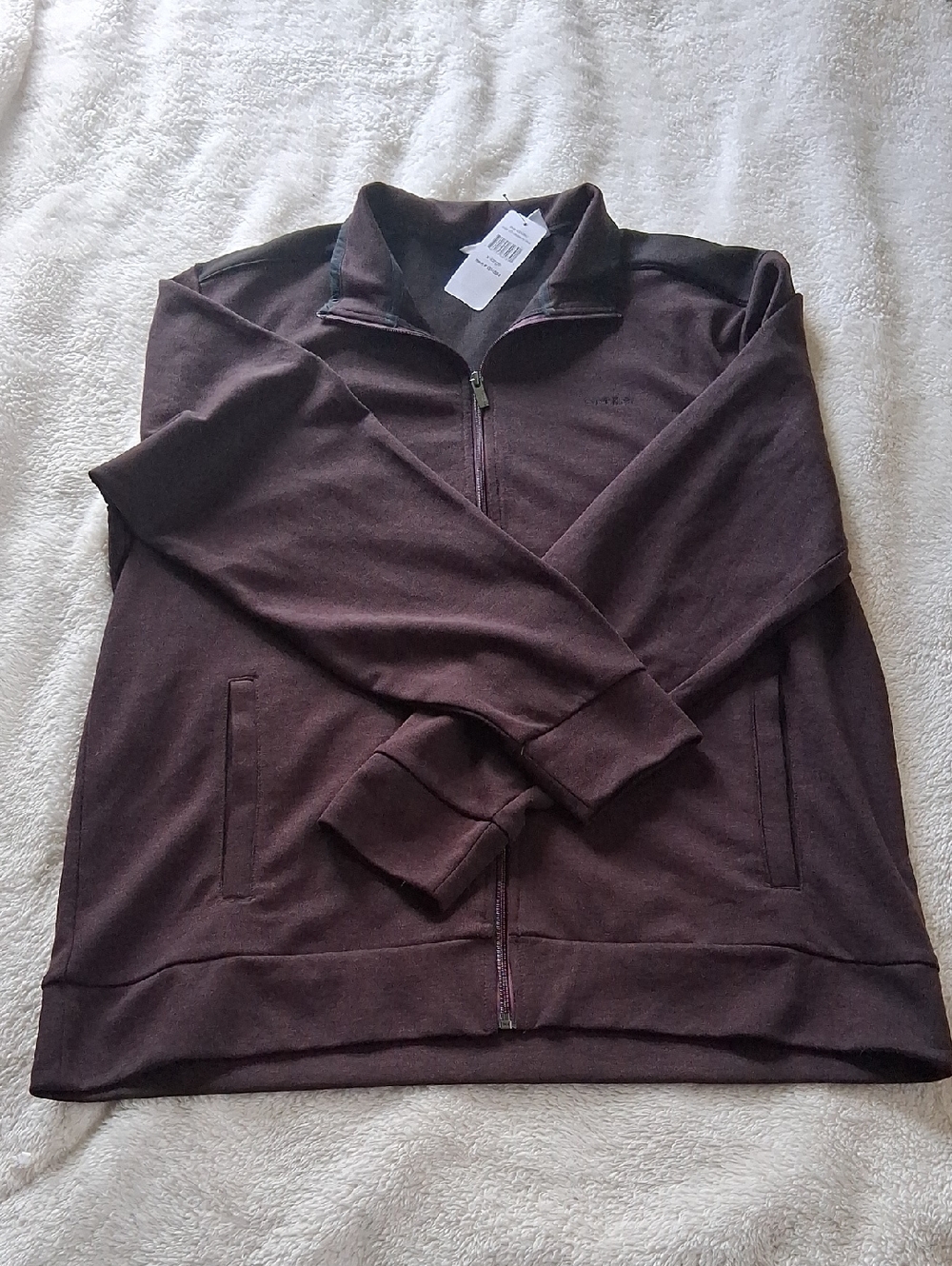 Calvin Klein Men's Brown Zip-Up Sweater